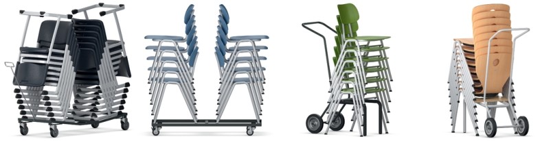Stacking trolley and stacking carts